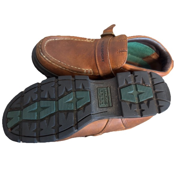 Ralph Lauren Polo Sport AAW12400 Womens Leather Ankle Boots Buckle Brown 6B - Picture 4 of 7